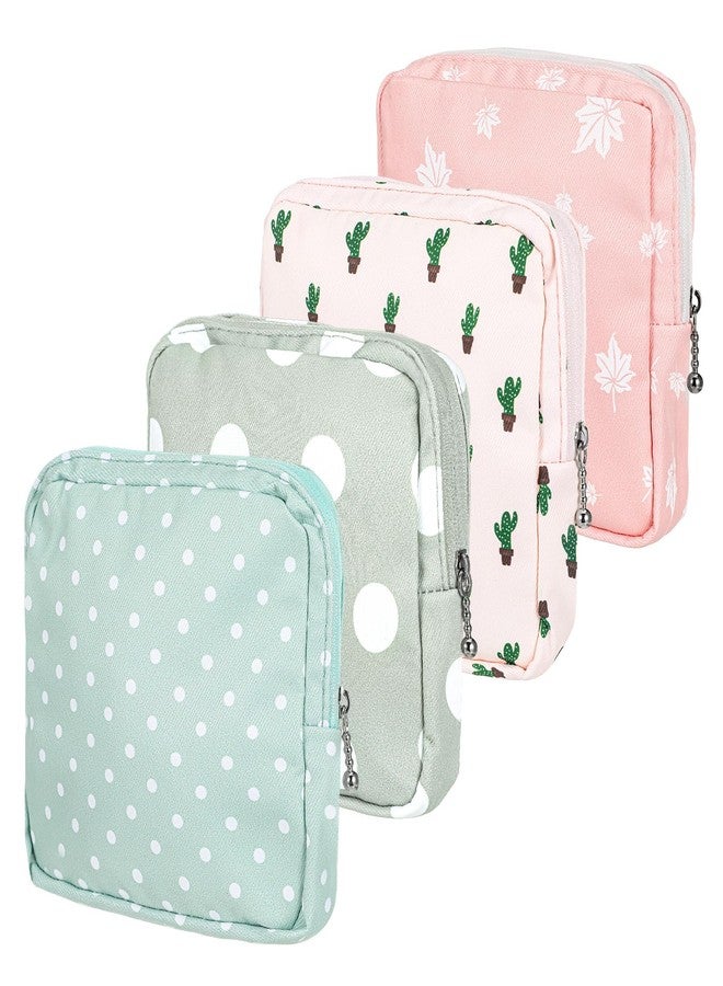 ElevateTech Sanitary Napkin Storage Bags, 4 Pcs Pad Bag for Period Tampon Bags Portable Menstrual Pad Pouch Feminine Pouch First Period Bag Gifts for Women - Image 1